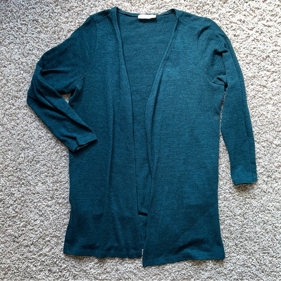 August Mist Sweaters - Lightweight Open Cardigan with Side Slits August Mist 1X Plus Size